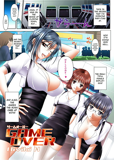 english manga GAME OVER, big breasts , full color  harem