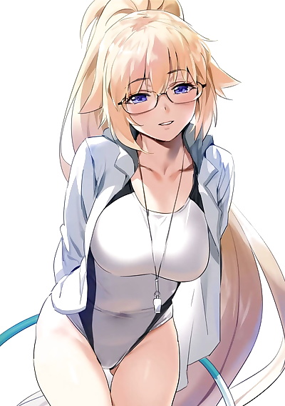 english manga Summer Lesson, jeanne darc , jeanne alter , big breasts , fate grand order  group