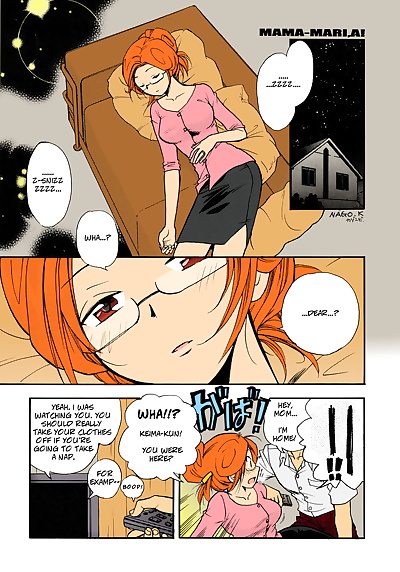 anh truyện tranh mama Mari một, keima katsuragi , mari katsuragi , full color , manga 