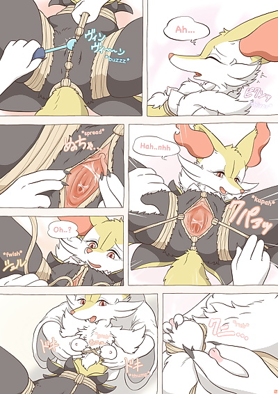 english manga Tied Flame, braixen , full color  anal