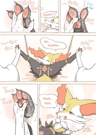english manga Tied Flame, braixen , anal , full color 