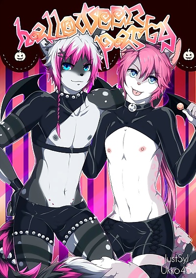  manga JustSyl - Halloween party, full color , furry  english