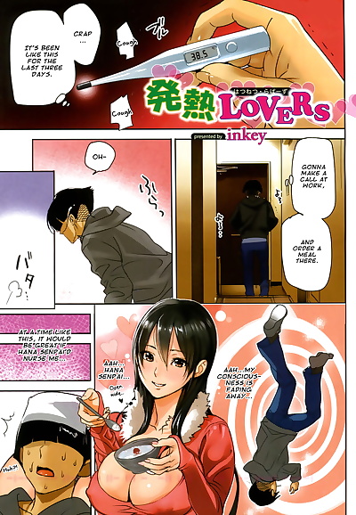 английский манга Hatsunetsu Lovers =AmaiLittleThing=, big breasts , full color 