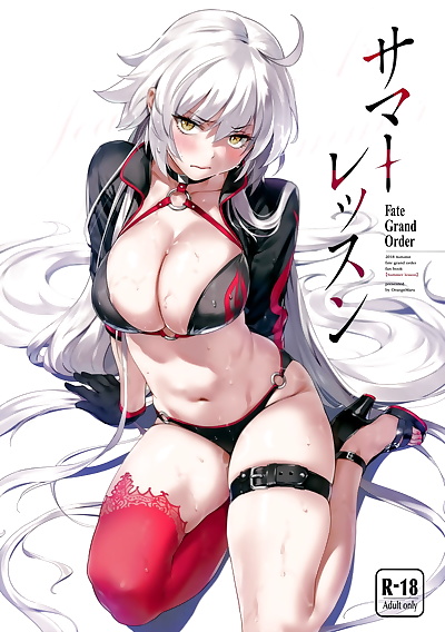 angielski manga lato Lekcja, jeanne darc , jeanne alter , big breasts , fate grand order 