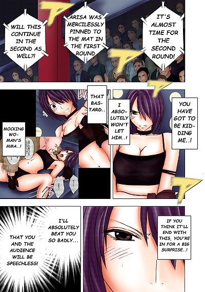 english manga Crimson Girls Fight Arisa Hen Full.., big breasts , full color  fingering